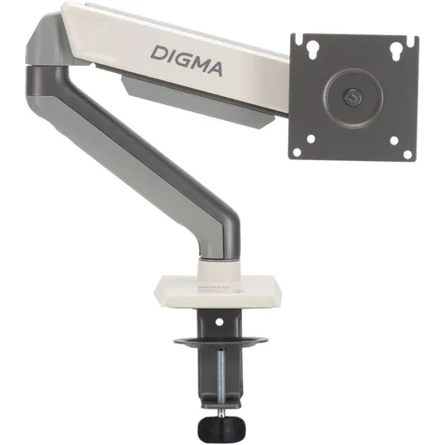 Кронштейн для мониторов ЖК Digma D-MM101, до 32", до 9кг, крепление к столешнице, поворот и наклон, серый