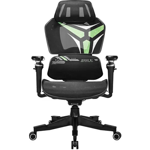 Кресло игровое ZONE 51 Freelancer, сетка, до 150кг, регулируемые 5D подлокотники, черный/зеленый/зеленый