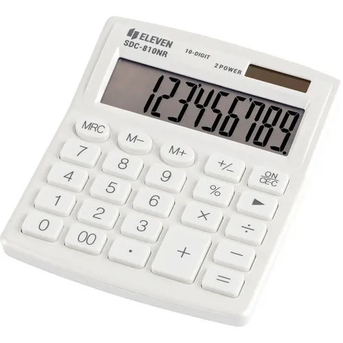 Калькулятор ELEVEN SDC-810NR, 10-разрядный, белый