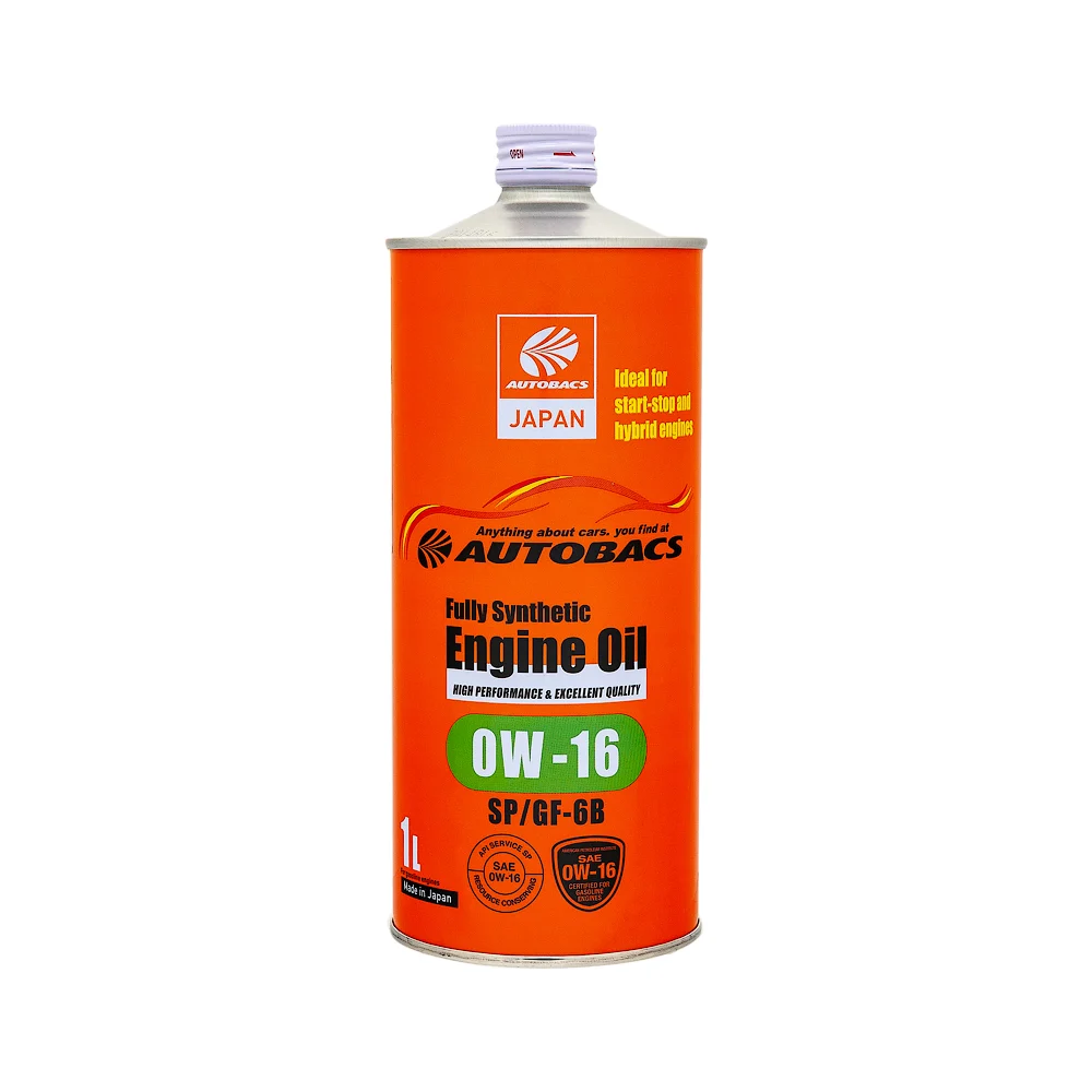 Моторное масло AUTOBACS 0W-16 ENGINE OIL API SP ILSAC GF-6B FULLY SYNTHETIC A00032225