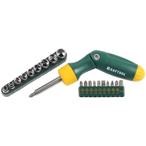 Отвертка с насадками Kraftool 26151-H21, 21 предмет