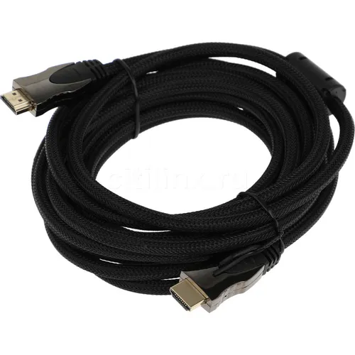 Кабель аудио HDMI (m) - HDMI (m), ver 1.4, 5м, GOLD, ф/фильтр