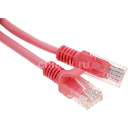 Патч-корд PREMIER PP12-3M/RO литой (molded), UTP, кат.5E, 3м, 4 пары, 26AWG, алюминий омедненный, многожильный, розовый