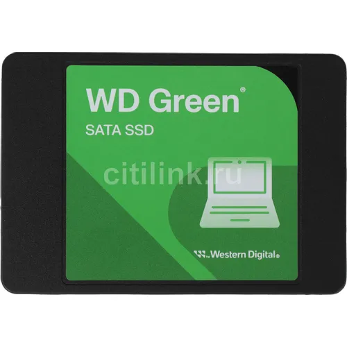 SSD накопитель WD Green 500ГБ, 2.5", SATA III, SATA [wds500g5g0a]