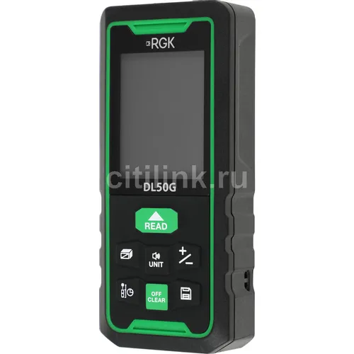 Лазерный дальномер RGK DL50G, 2 класс лазера, 535нм, луч зеленый, с поверкой [755726]