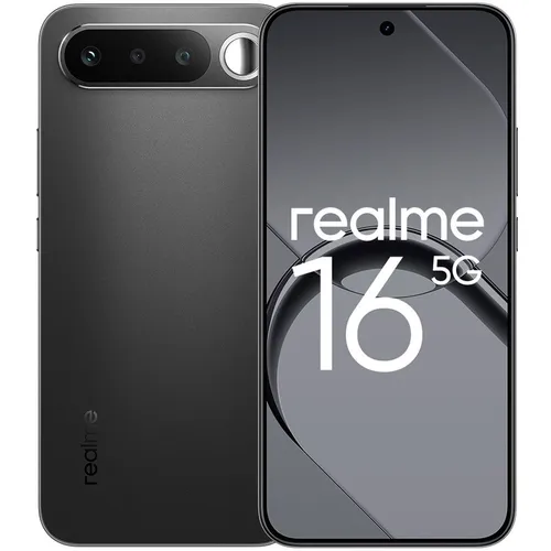 6.57" Смартфон REALME 16 5G 8/256Gb, RMX5171, NFC, AMOLED, 120Гц, 7000мAч, черный
