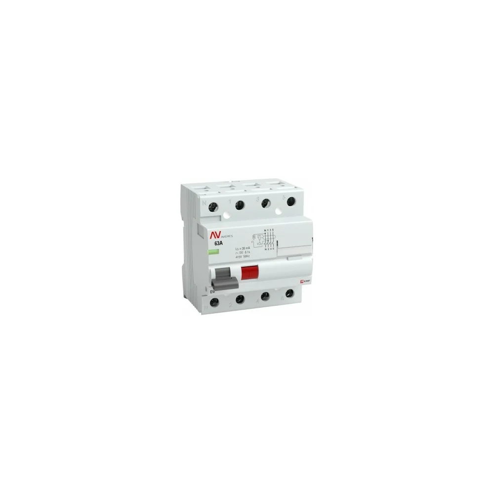 Устройство защитного отключения EKF AVERES rccb-4-63-30-a-av