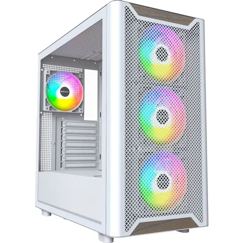 Корпус ATX MONTECH XR Wood, Midi-Tower, без БП, белый [xr wood white]