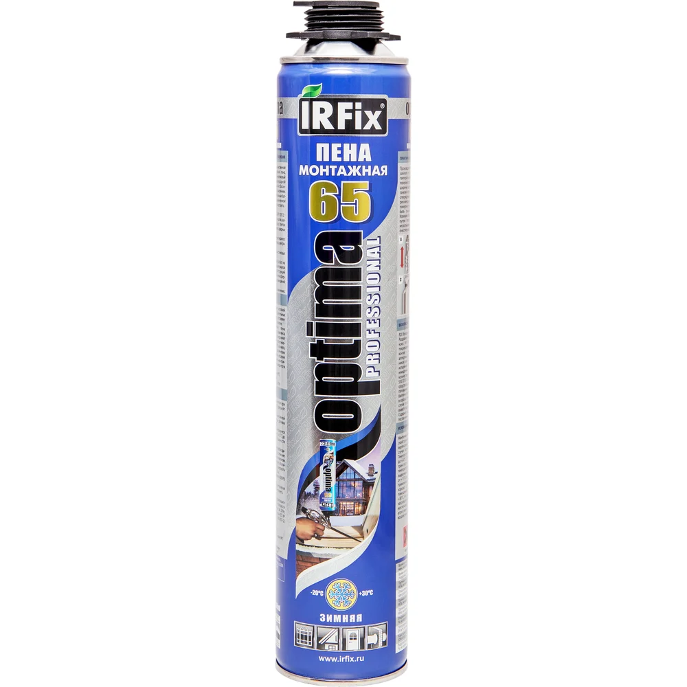 Профессиональная монтажная пена IRFIX OPTIMA 65 Зима (800 мл) 10022