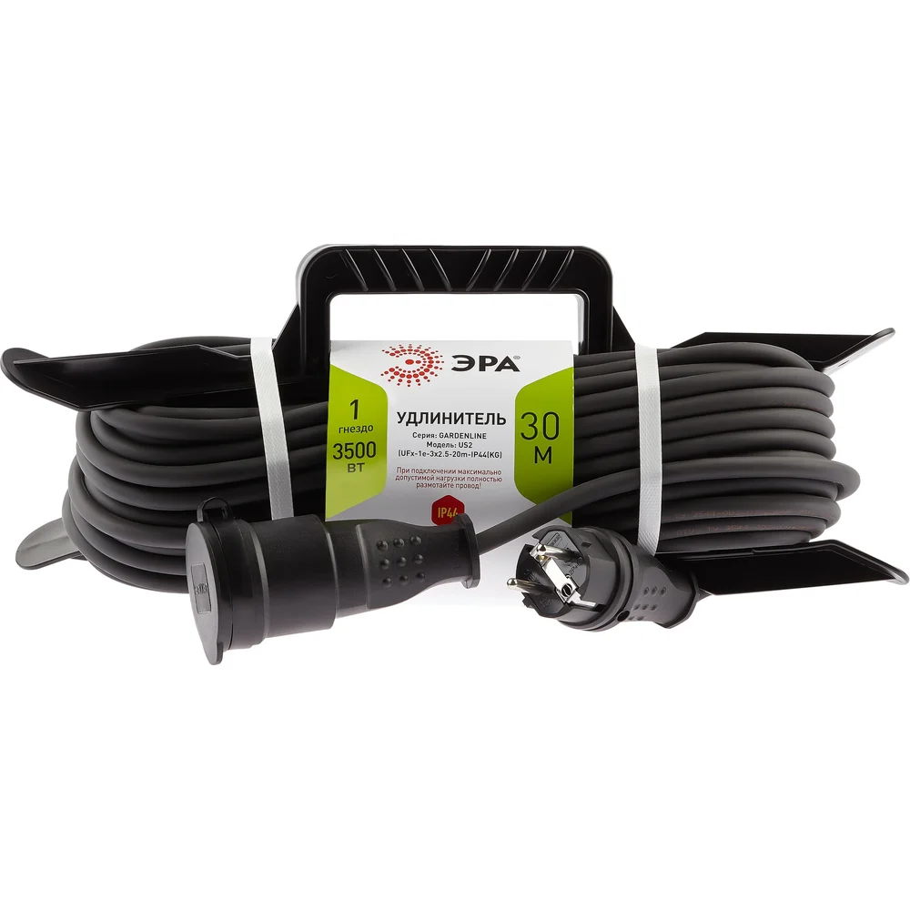 Силовой удлинитель ЭРА UFx-1e-3x2,5-30m-IP44 KG Б0050872