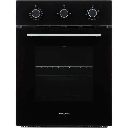 Духовой шкаф газовый Krona STRETTO 45 BL, 45л, дверца с 3 стеклами, черный
