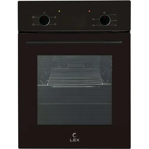 Духовой шкаф электрический LEX EDM 4545 BBL, 55л, дверца с 2 стеклами, черный