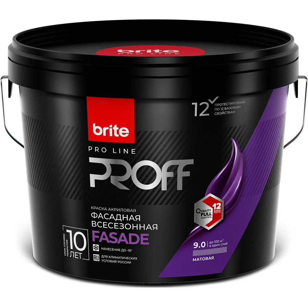 Фасадная всесезонная краска BRITE PROFESSIONAL О02488