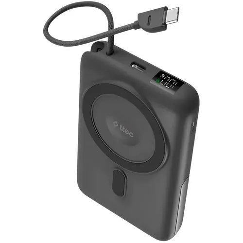 Внешний аккумулятор (Power Bank) TTEC Recharger M LCD, 10000мAч, серый [2bb230gr]