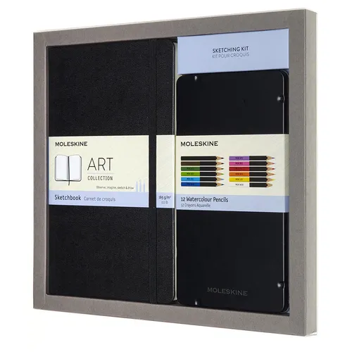 Набор Moleskine Art Collection Sketching блокнот для рисования/акварельные карандаши Large нелинован