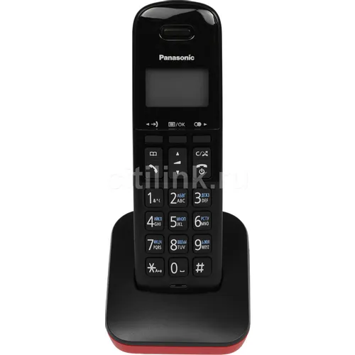 Радиотелефон Panasonic KX-TGB610RUR, красный и черный