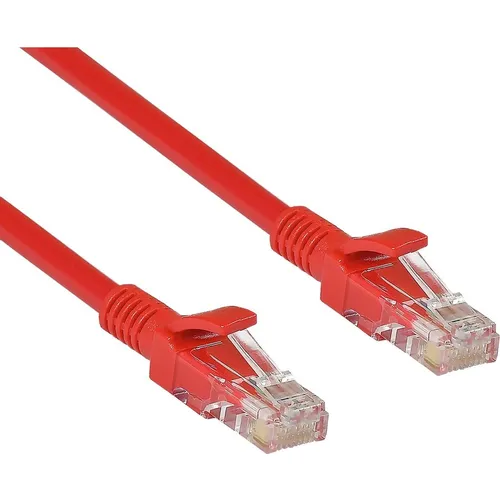 Патч-корд EXEGATE UTP-RJ45-RJ45-5e-3M-RD UTP, кат.5E, 3м, 4 пары, алюминий омедненный, многожильный, красный