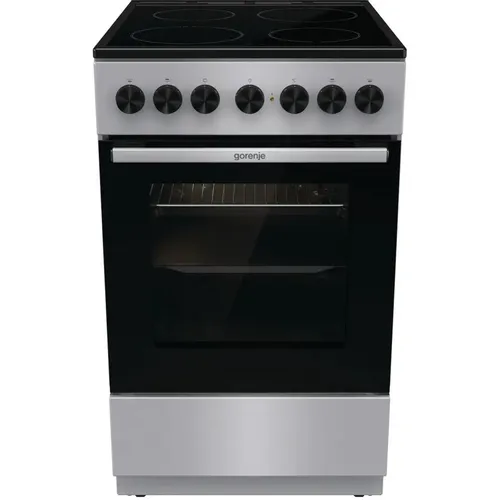 Электрическая плита Gorenje GEC5B60SG, стеклокерамика, инфракрасная, без крышки, серый