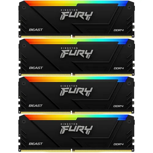 Оперативная память Kingston Fury Beast Black KF432C16BB2AK4/64 DDR4 - 4x 16ГБ 3200МГц, DIMM, Ret