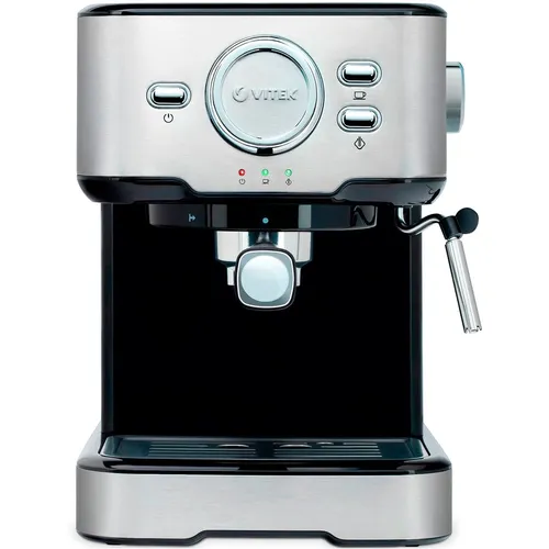 Кофеварка Vitek VT-1520, рожковая, серебристый /черный