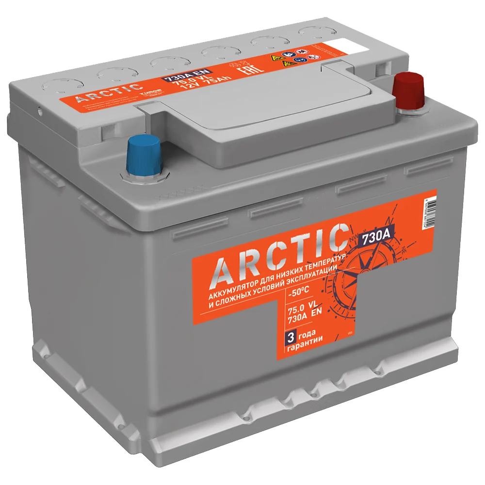 Аккумулятор TITAN ARCTIC 75.0 VL 4607008881554