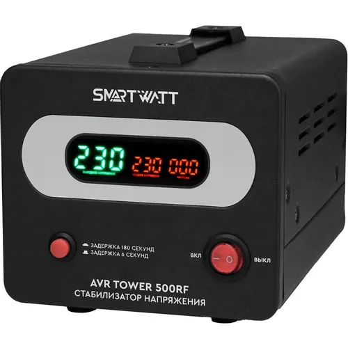 Стабилизатор напряжения SMARTWATT AVR Tower 500RF черный [4512020370006]