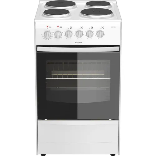 Электрическая плита Darina 1B EM 341 406 W, эмаль, без крышки, белый/черный [1в eм 341 406 w]