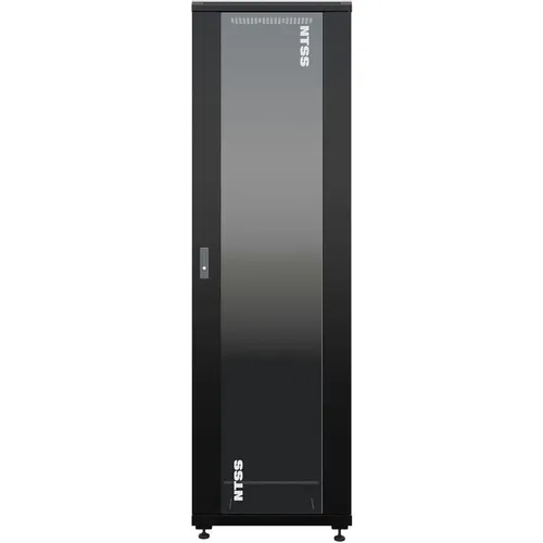 Шкаф коммутационный NTSS Премиум NTSS-R42U6060GS-BL напольный, стеклянная передняя дверь, 42U, 600x1987x600 мм