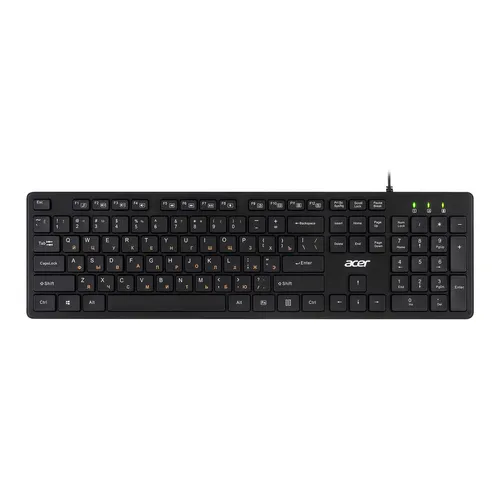 Клавиатура Acer OKW122, проводная, USB, мембранная, черный [zl.kbdee.00c]