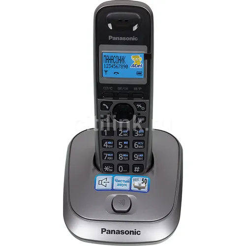 Радиотелефон Panasonic KX-TG2511RUM, серый металлик и черный