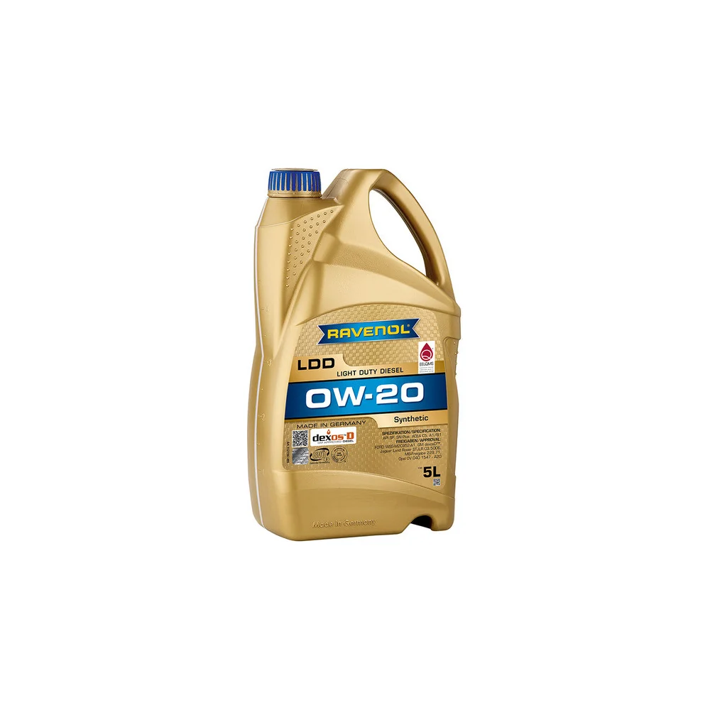 Моторное масло RAVENOL LDD Light Duty Diesel SAE 0W-20, 5 л 1121107-005-01-999