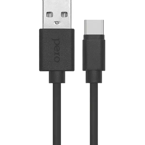 Кабель PERO DC-03, USB Type-C (m) - USB (m), черный [prdc-03tc1mw]