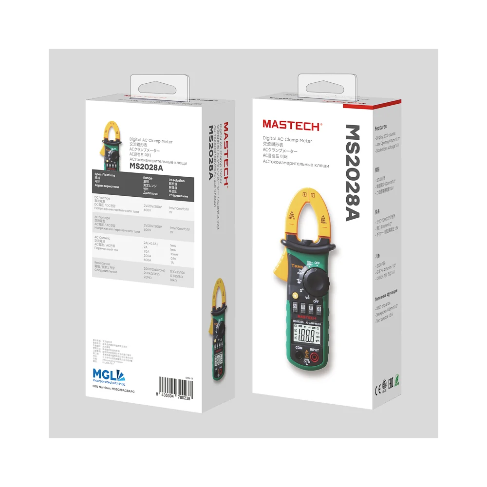 Токовые клещи Mastech MS2028A TRUE RMS 13-1316