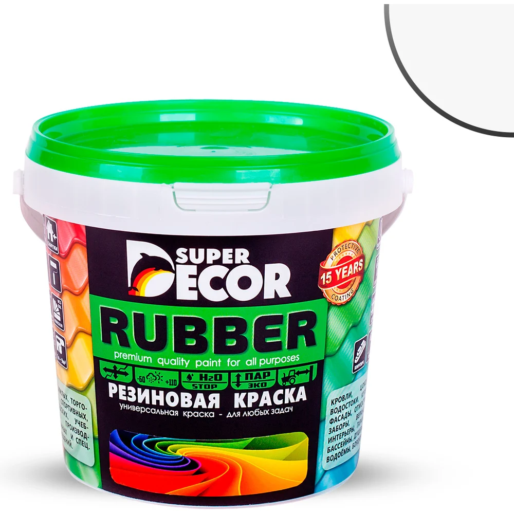 Резиновая краска SUPER DECOR 00 белоснежная 4630024700011