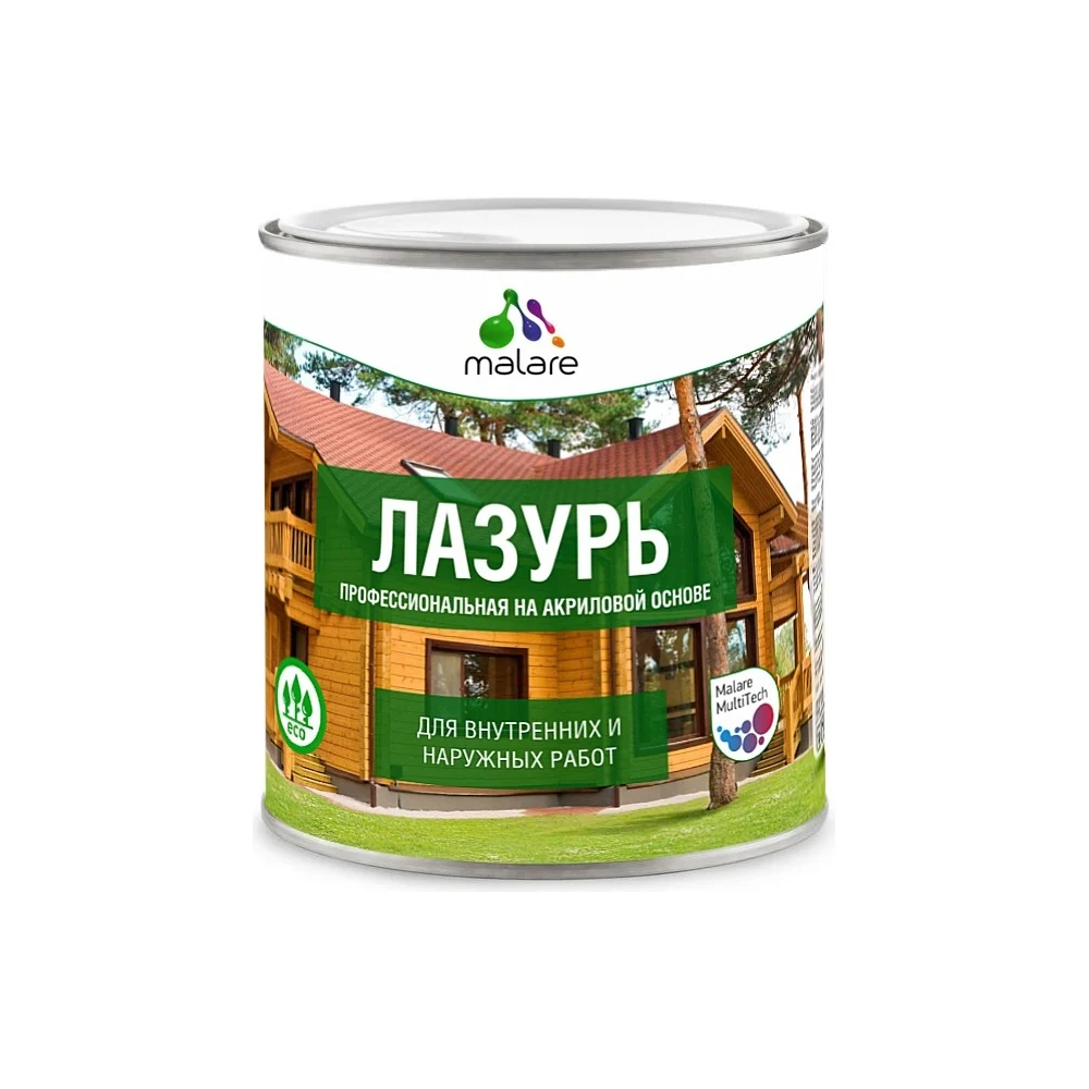 Лессирующая акриловая лазурь-антисептик для дерева MALARE 2036770257731