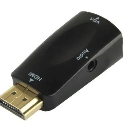 Переходник аудио-видео PREMIER 5-983AC, HDMI (m) - VGA (f), Jack 3.5 (f), черный