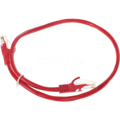 Патч-корд PREMIER PP12-0.5M/R литой (molded), UTP, кат.5E, 0.5м, 4 пары, 26AWG, алюминий омедненный, многожильный, красный