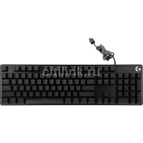 Клавиатура Logitech G412 SE, проводная, USB, механическая, с гравировкой, черный [920-010440]