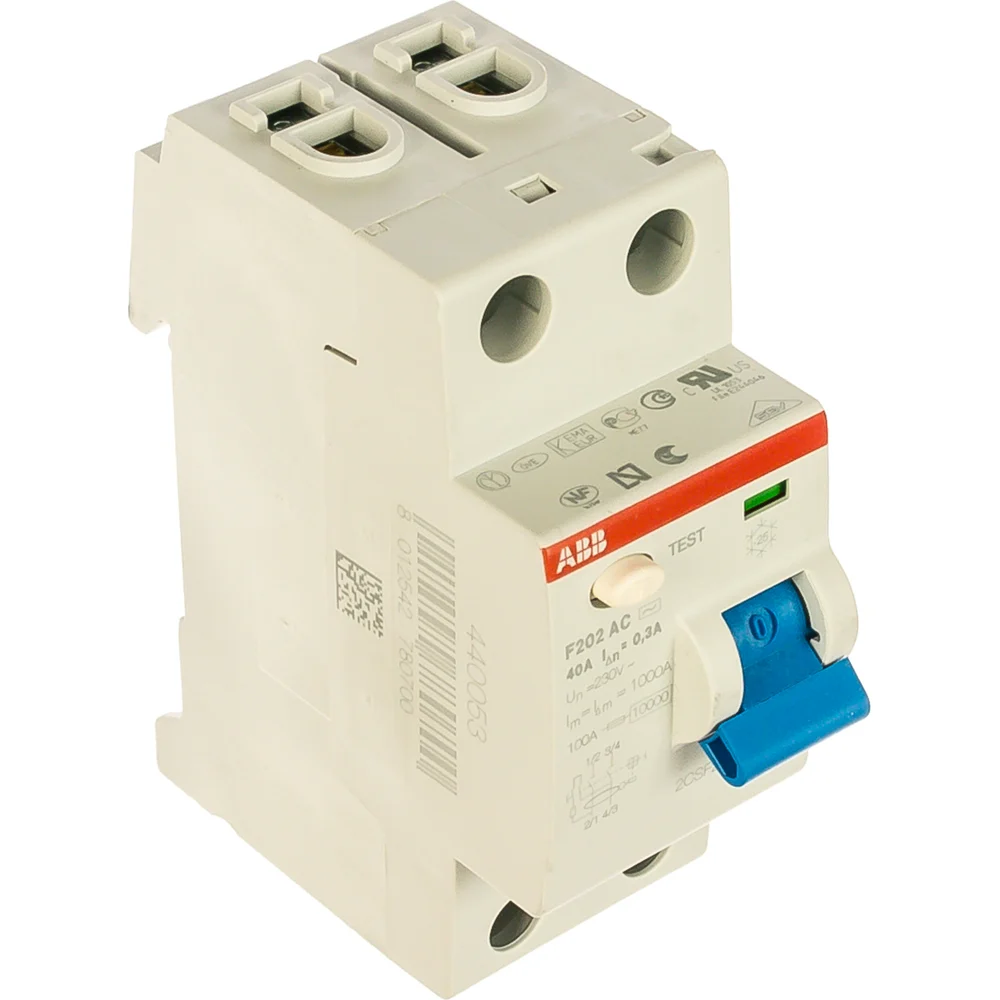 Узо ABB F202 2п 40A 300mA AC 2CSF202001R3400