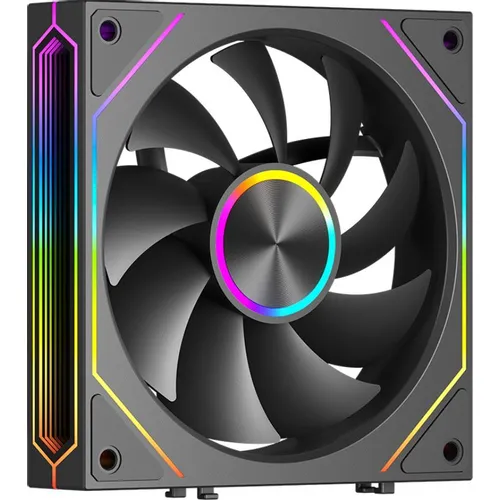 Вентилятор PCCOOLER F3 X120 120мм, 4-pin, 1800об/мин, 15 - 28.4 дБ, ARGB, черный, Ret [f3x120-bkac112-gl]