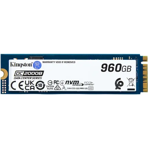 SSD накопитель Kingston DC2000B 960ГБ, M.2 2280, PCIe 4.0 x4, NVMe, M.2 [sedc2000bm8/960g]