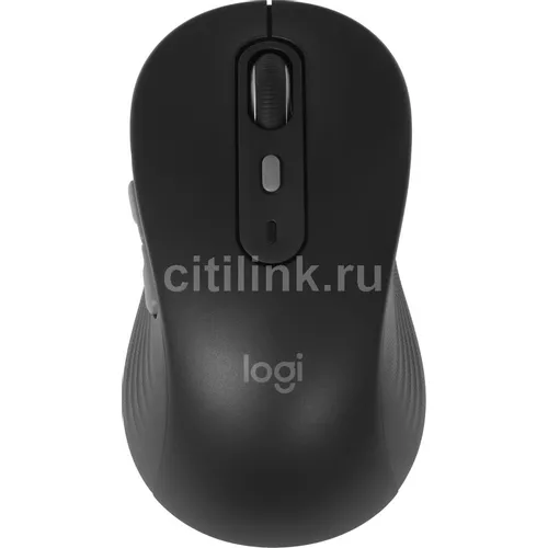 Мышь беспроводная Logitech M750 L Large, Bluetooth/Радио, оптическая, USB, 4000dpi, графитовый [910-006266]