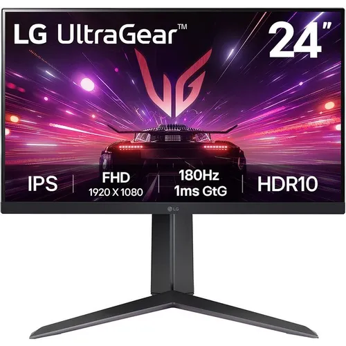 23.8" Монитор LG UltraGear 24GS65F-B, 1920x1080, IPS, 180Гц, 1хHDMI, 1хDP, черный [24gs65f-b.aruz]