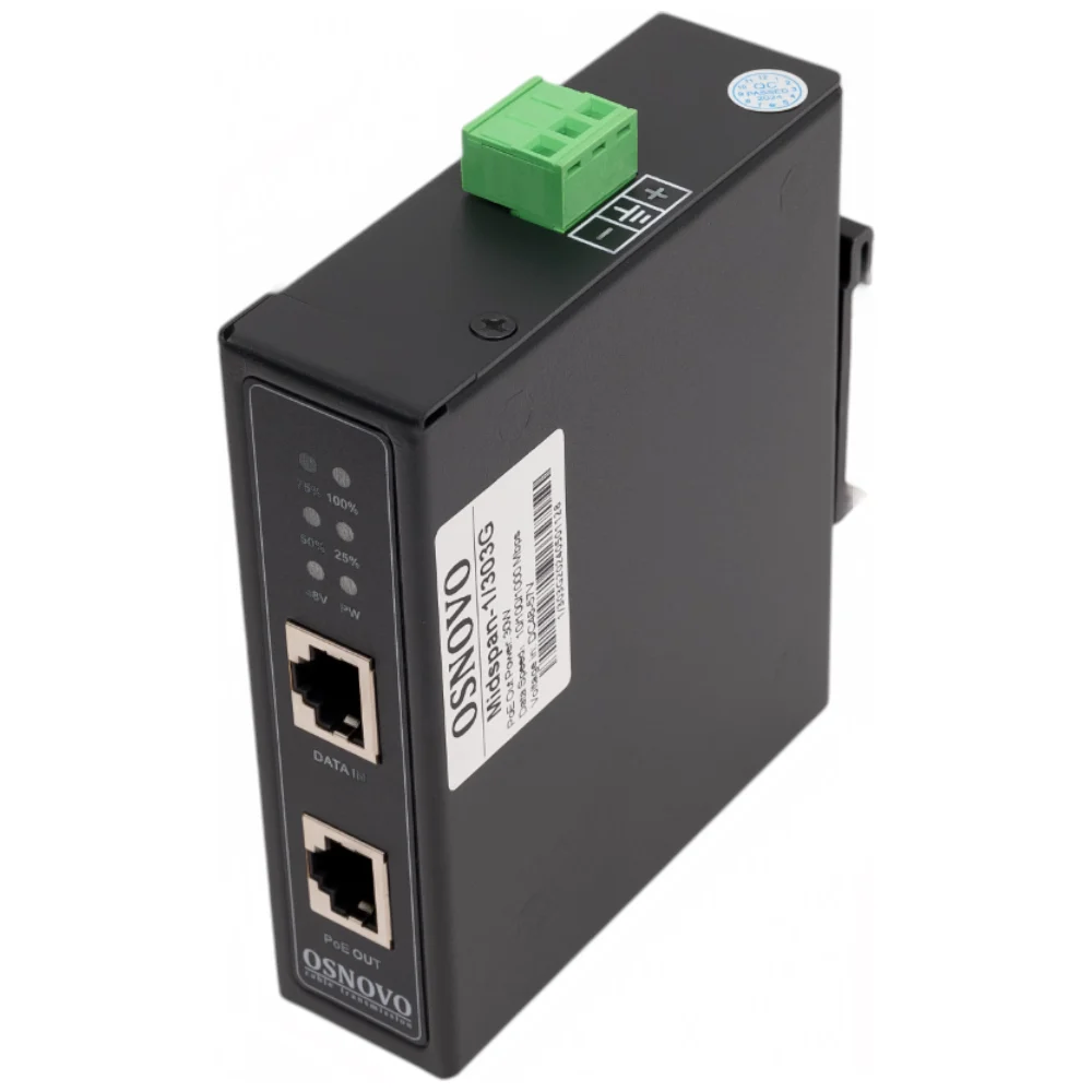 Промышленный гигабитный PoE инжектор OSNOVO sct0901