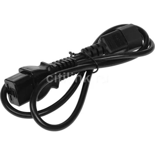 Шнур питания Lanmaster (LAN-PP19/14-1.0-BK) проводник.:3x0.75мм2 1м 220В 10А черный