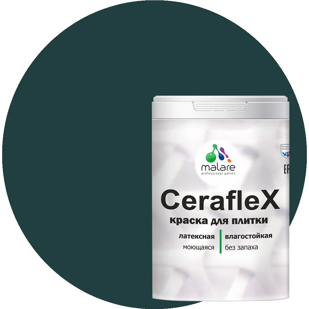 Латексная краска для кафельной и керамической плитки MALARE Ceraflex 2036773887300