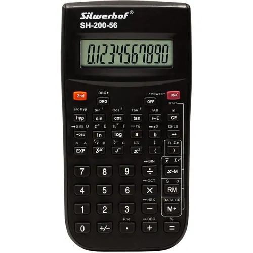 Калькулятор Silwerhof SH-200-56, 10-разрядный, черный