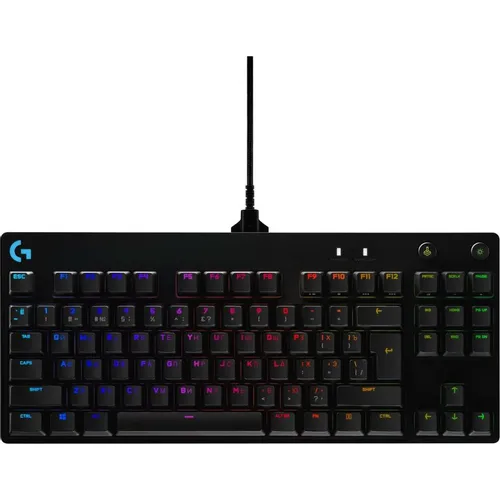 Клавиатура Logitech G Pro, проводная, USB, механическая, заводское нанесение кириллицы, черный [920-009393]
