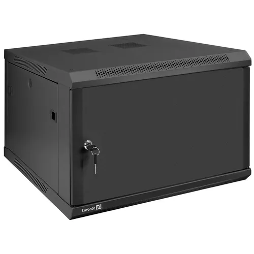 Шкаф коммутационный EXEGATE EC-WM-6U.600 EX298618RUS настенный, металлическая передняя дверь, 6U, 600x370x600 мм