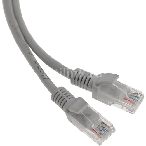 Патч-корд PREMIER PP12-5M литой (molded), UTP, кат.5E, 5м, 4 пары, 26AWG, алюминий омедненный, многожильный, серый